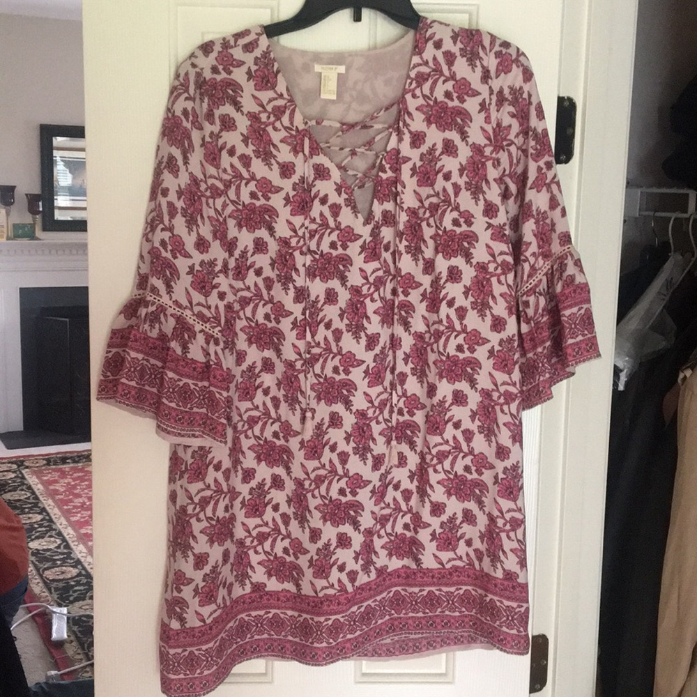 Forever 21 Pink Paisley Dress